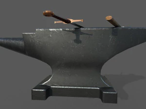 medieval craftsman tools low-poly 3D Model