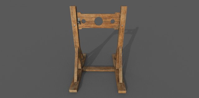 pillory low-poly 3D मॉडल .c4d .max .obj .3ds .fbx .stl .blend 