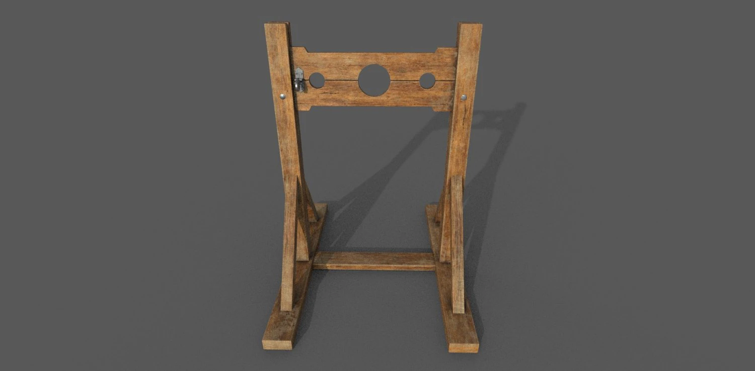 pillory low-poly 3D Model .c4d .max .obj .3ds .fbx .stl .blend 