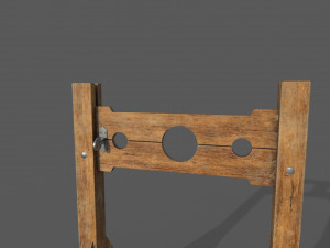 pillory low-poly 3D मॉडल