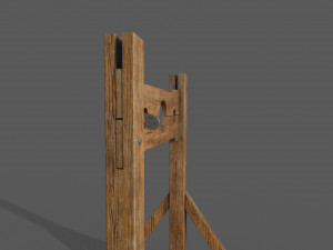 pillory low-poly 3D मॉडल