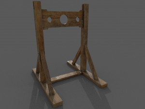 pillory low-poly 3D मॉडल