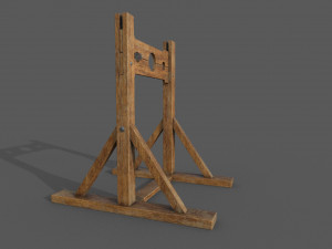 pillory low-poly 3D मॉडल