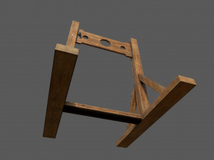 pillory low-poly 3D मॉडल
