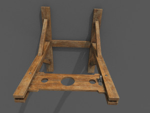 pillory low-poly 3D मॉडल