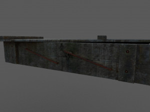 old wooden coffin low-poly Model 3D