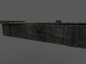 old wooden coffin low-poly 3D Model