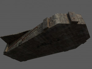 old wooden coffin low-poly Model 3D