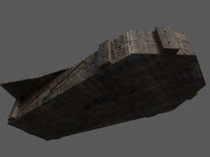 old wooden coffin low-poly 3D Model