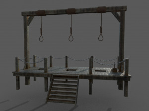 gallows low-poly 3D Model