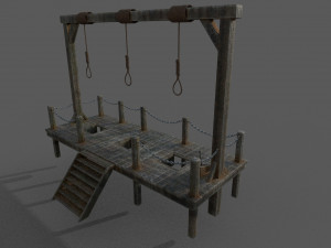 gallows low-poly 3D Model