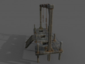 gallows low-poly 3D Model