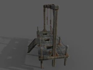Galgen Low-Poly 3D Modell