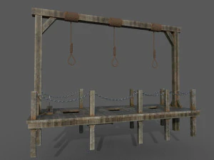 Galgen Low-Poly 3D Modell
