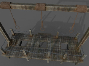 gallows low-poly 3D Model