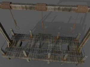 Galgen Low-Poly 3D Modell