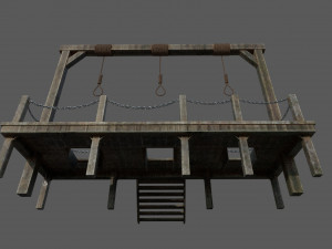 gallows low-poly 3D Model