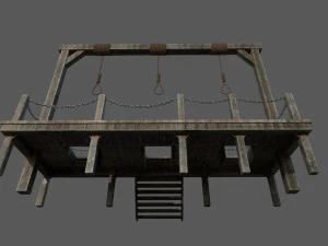 Galgen Low-Poly 3D Modell