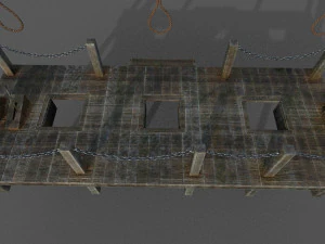 Galgen Low-Poly 3D Modell