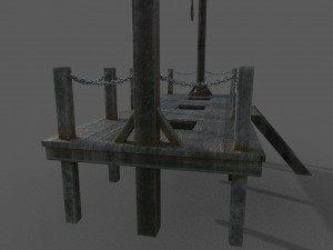 gallows low-poly 3D Model