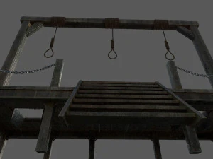 Galgen Low-Poly 3D Modell