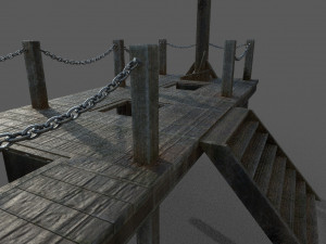 gallows low-poly 3D Model