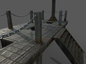 Galgen Low-Poly 3D Modell