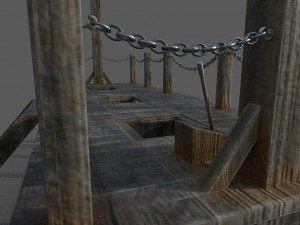 gallows low-poly 3D Model