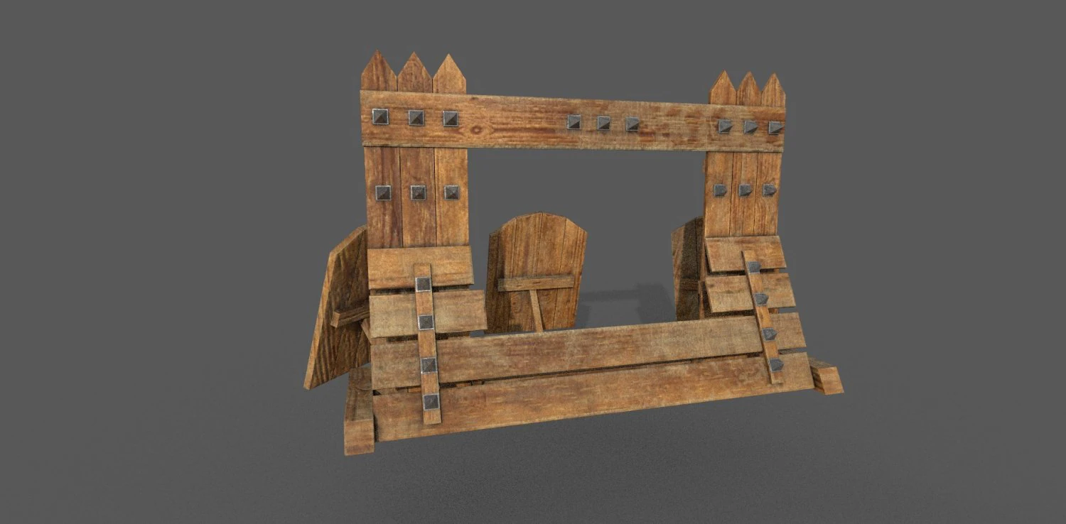 barricade low-poly 3D Model .c4d .max .obj .3ds .fbx .stl .blend 