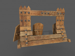 barricade low-poly 3D मॉडल