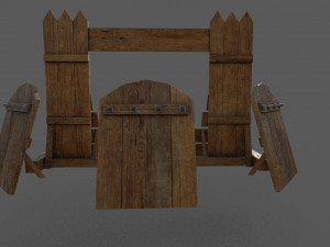 barricade low-poly 3D 모델