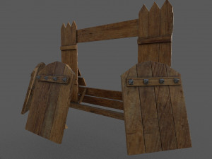 barricade low-poly 3D 모델