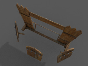 barricade low-poly 3D 모델