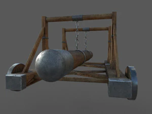 battering ram low-poly 3D Model