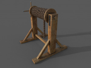 winch low-poly Modelo 3D