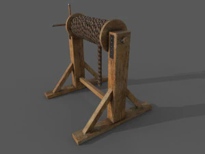 winch low-poly 3D Model