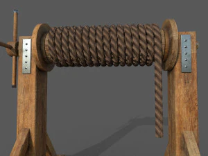 winch low-poly 3D Model