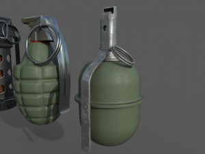 grenade pack low-poly Model 3D