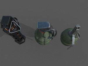 grenade pack low-poly Model 3D