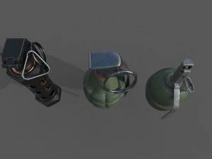 grenade pack low-poly 3D Model
