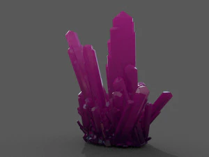 cristal de roche low-poly Modèle 3D