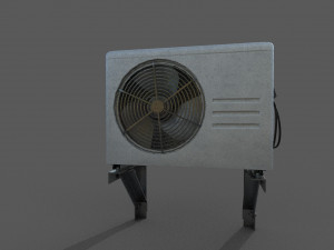 air conditioner low-poly Modelo 3D