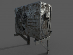 air conditioner low-poly Modelo 3D