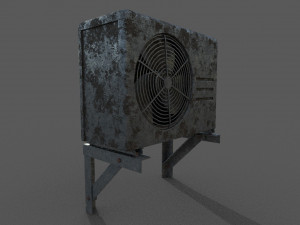 air conditioner low-poly Modelo 3D