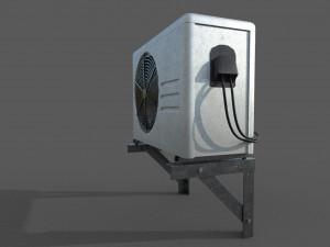 air conditioner low-poly Modelo 3D