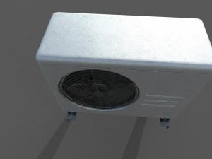 air conditioner low-poly Modelo 3D