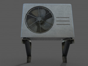 air conditioner low-poly Modelo 3D