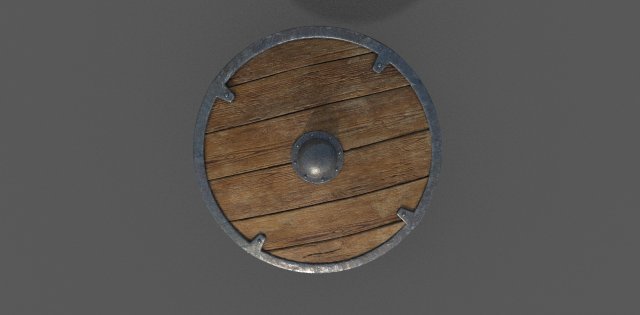 viking shield low-poly 3D 模型 .c4d .max .obj .3ds .fbx .stl .blend 