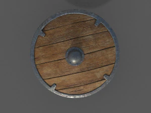 viking shield low-poly 3D Model