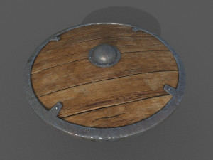 viking shield low-poly 3D 模型